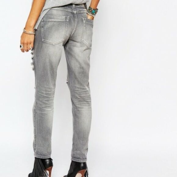 One Teaspoon Grey Black Awesome Baggies Size 25 - Picture 2 of 12